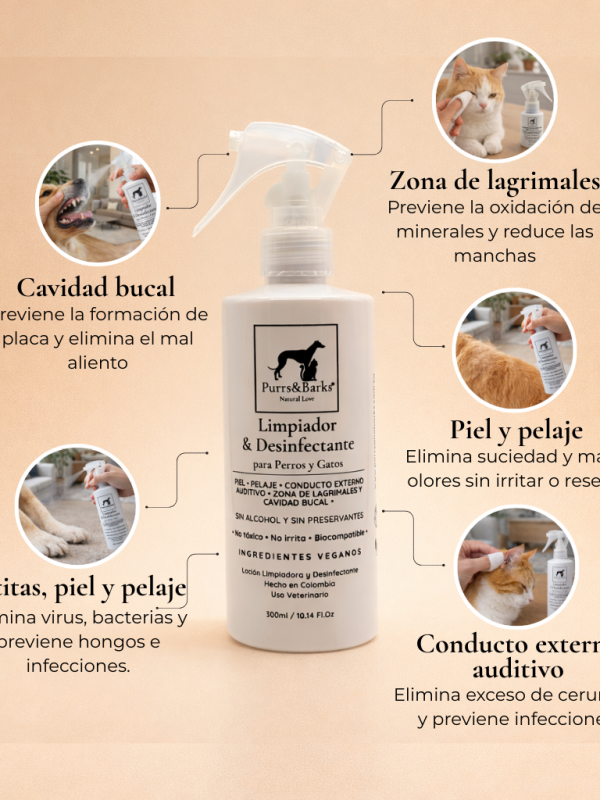 Limpiador & Desinfectante para Perros y Gatos