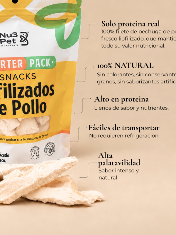 Snacks de Pechuga de Pollo Liofilizada 30g
