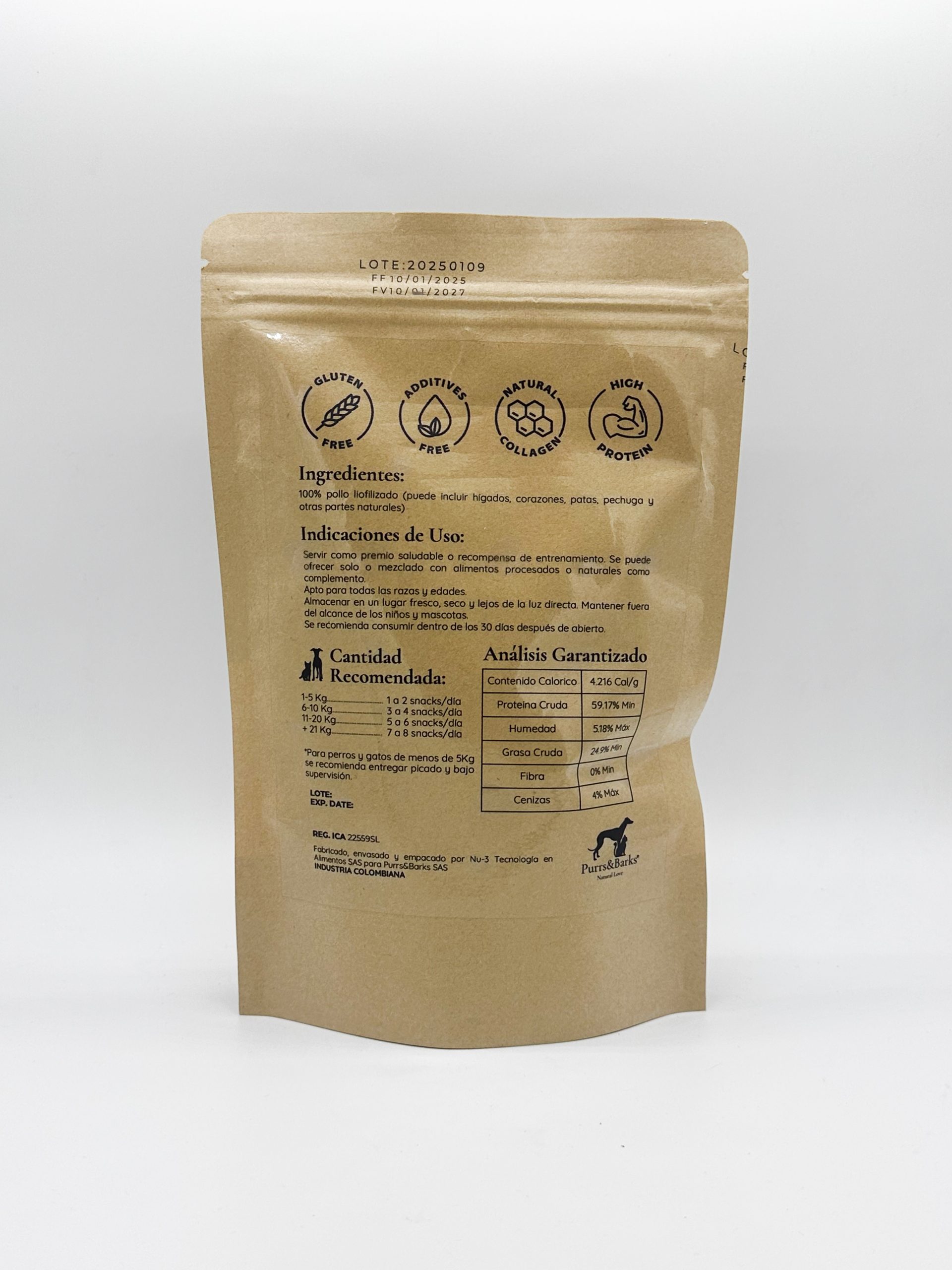 Snacks de Pollo Liofilizado 99g - Imagen 2