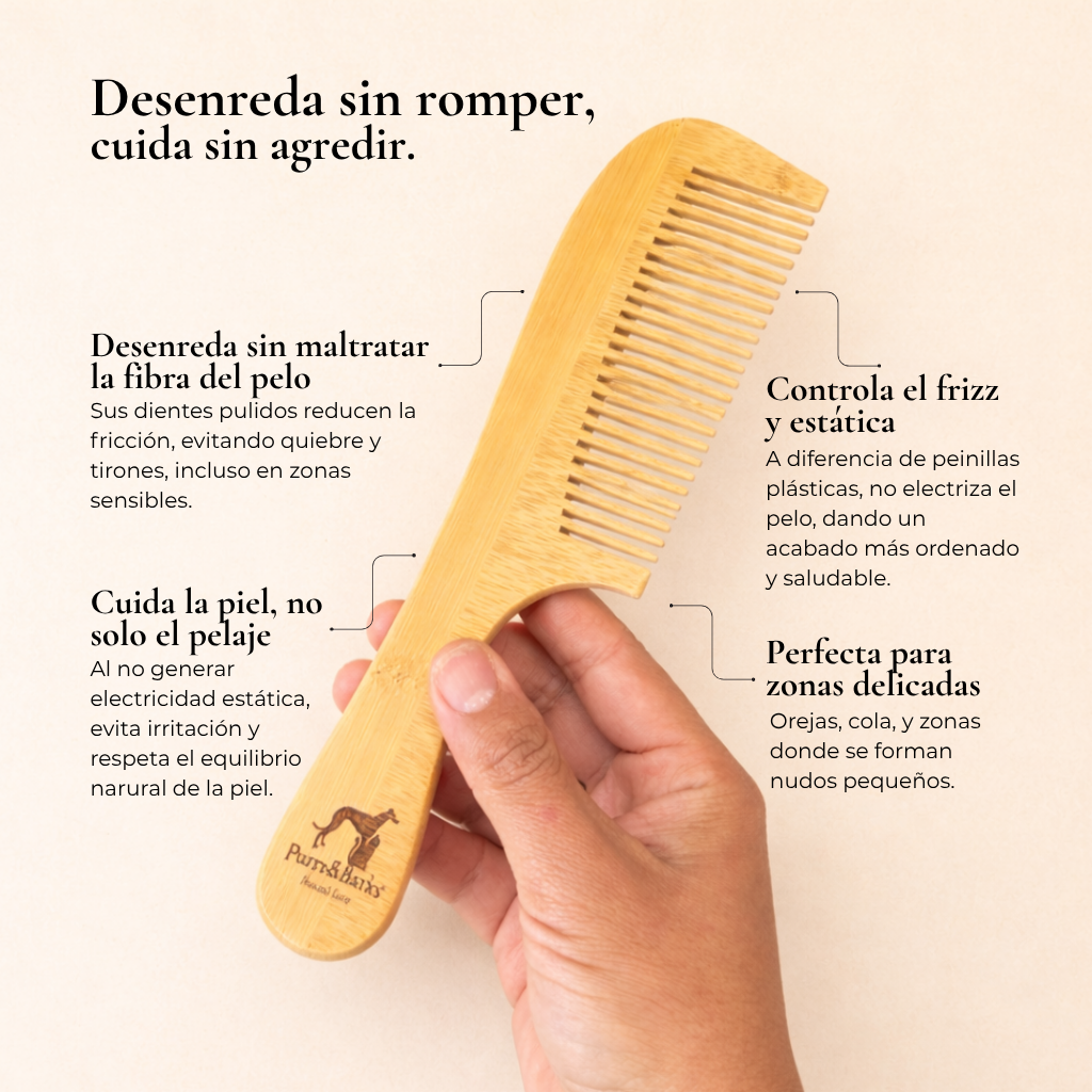 Peinilla de dermocuidado - Desenredo suave mantos medios y largos - Imagen 2